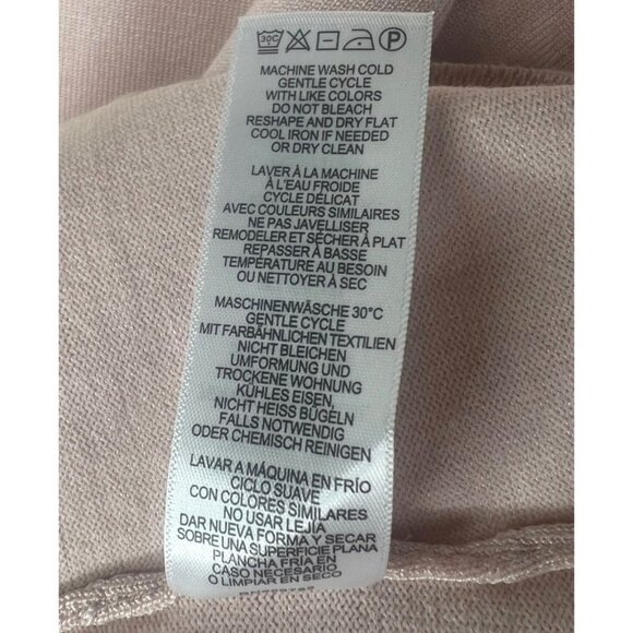 Adrianna Papell Pink Puff Sleeve Sweater Medium With Polka Dot Mesh Details - Picture 5 of 12